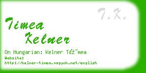 timea kelner business card